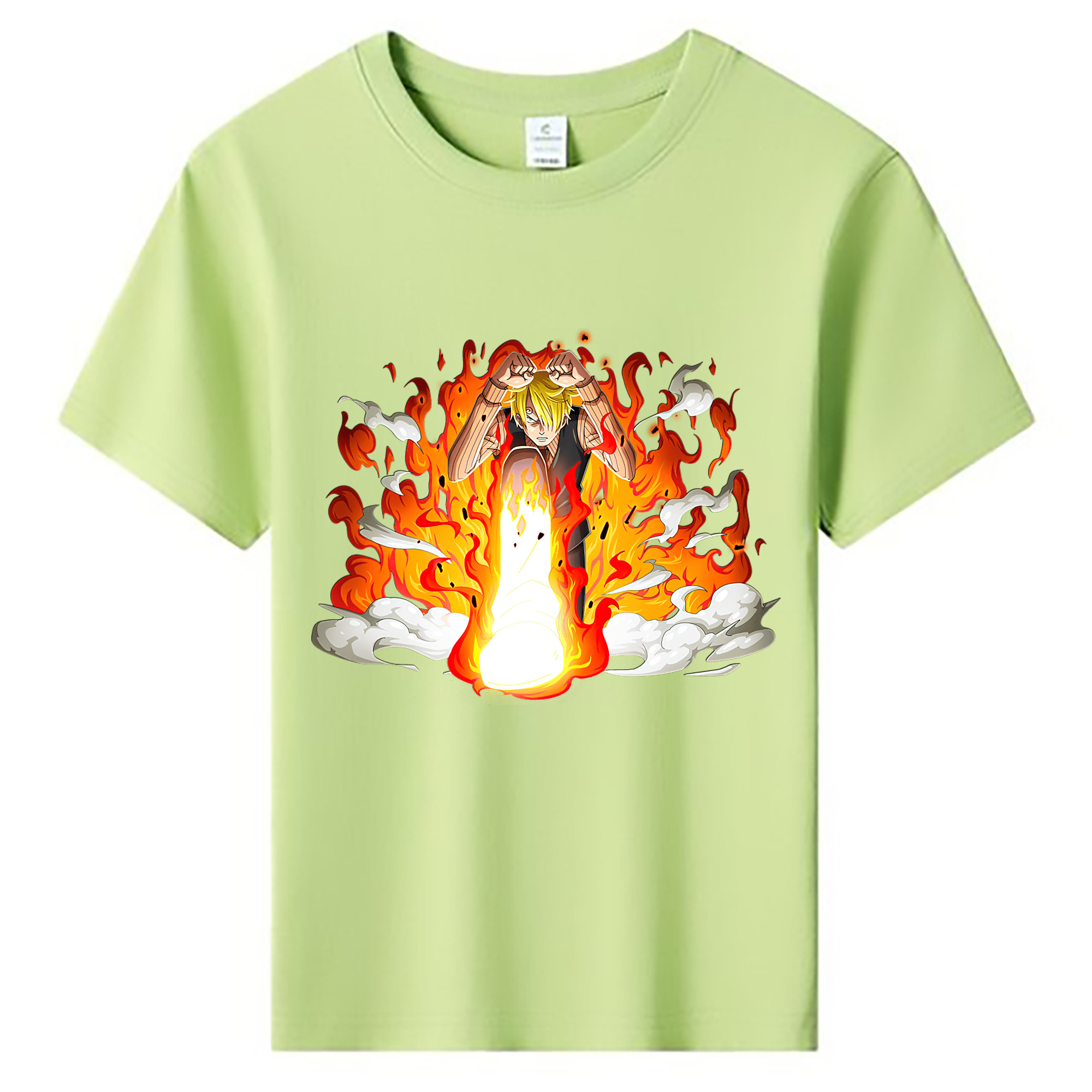 （画像用） ワンピース サンジ ONE PIECE Sanji 綿100％キッズTシャツ（フロントプリント）